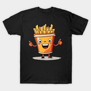 kawaii french fries T-Shirt cute potatofood funny T-Shirt